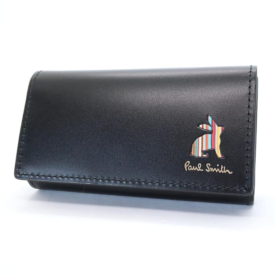 ポールスミス Paul Smith キーケース マーケトリーストライプラビット 牛革 レザー 箱付き 正規品 新品 ギフト プレゼント 送料無料 PS3183｜monstyle｜02