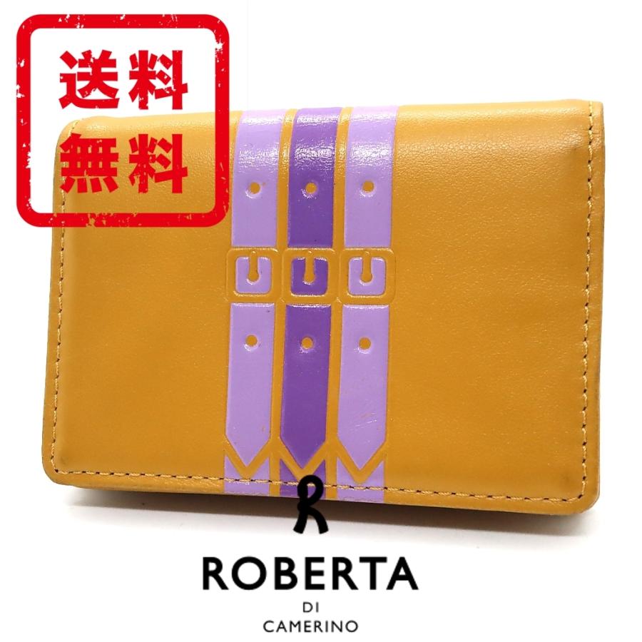 ロベルタ・ディ・カメリーノ ROBERTA DI CAMERINO 名刺入れ　カードケース レザー 正規品 未使用品 送料無料 ro083｜monstyle