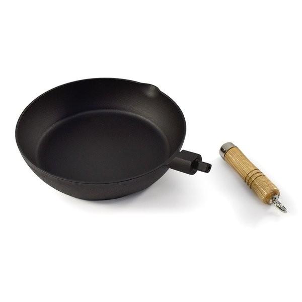 NHK美と若さの新常識で紹介されました 南部鉄器 木柄付きフライパン 大