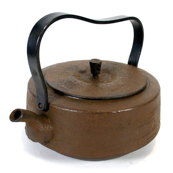 鉄瓶 錆 南部 富士形 囲炉裏 炉端 鉄分補給 南部鉄器 南部鉄瓶 IH対応 直火対応 広口 1.5L 錆色 サビ色 IRON