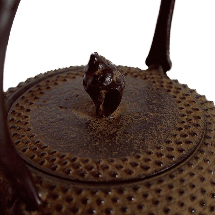 南部鉄器 南部鉄瓶 丸形 貝 錆色 1.1L IH・直火・ガスコンロ対応 さび