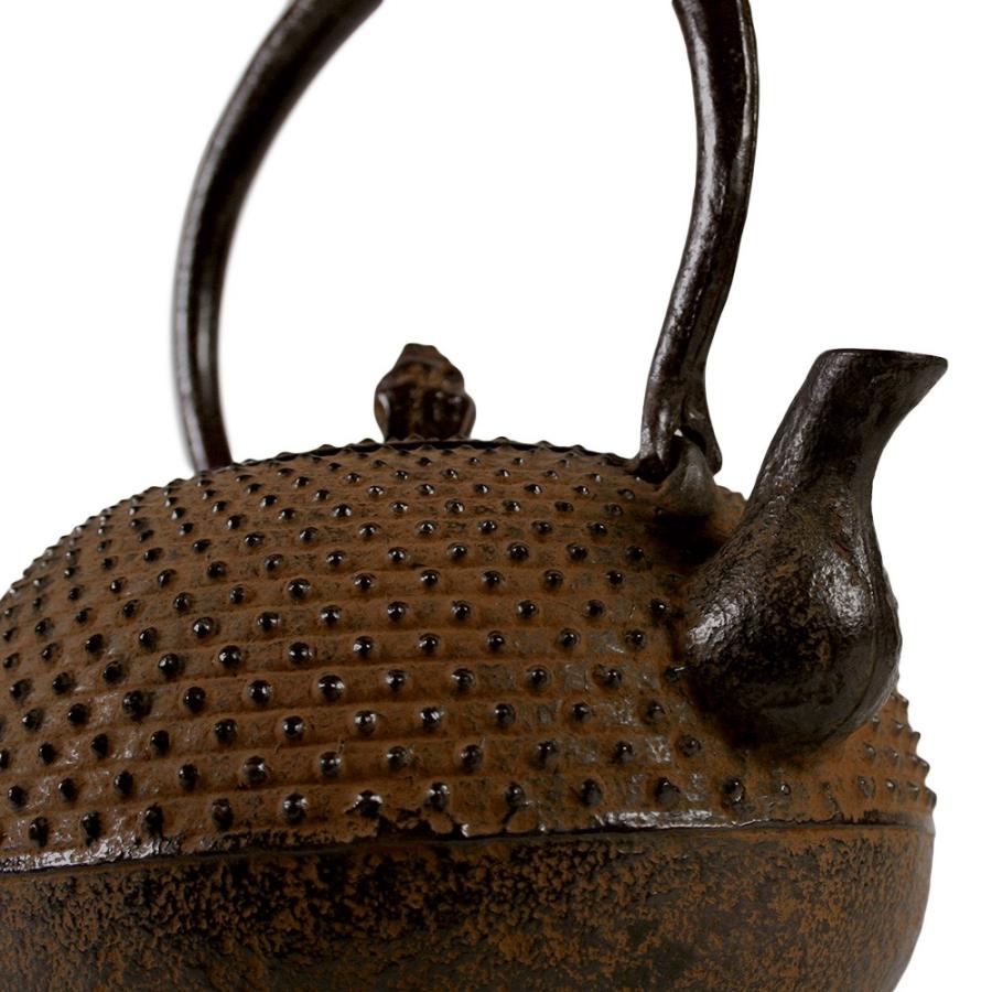 南部鉄器 南部鉄瓶 丸形 貝 錆色 1.1L IH・直火・ガスコンロ対応