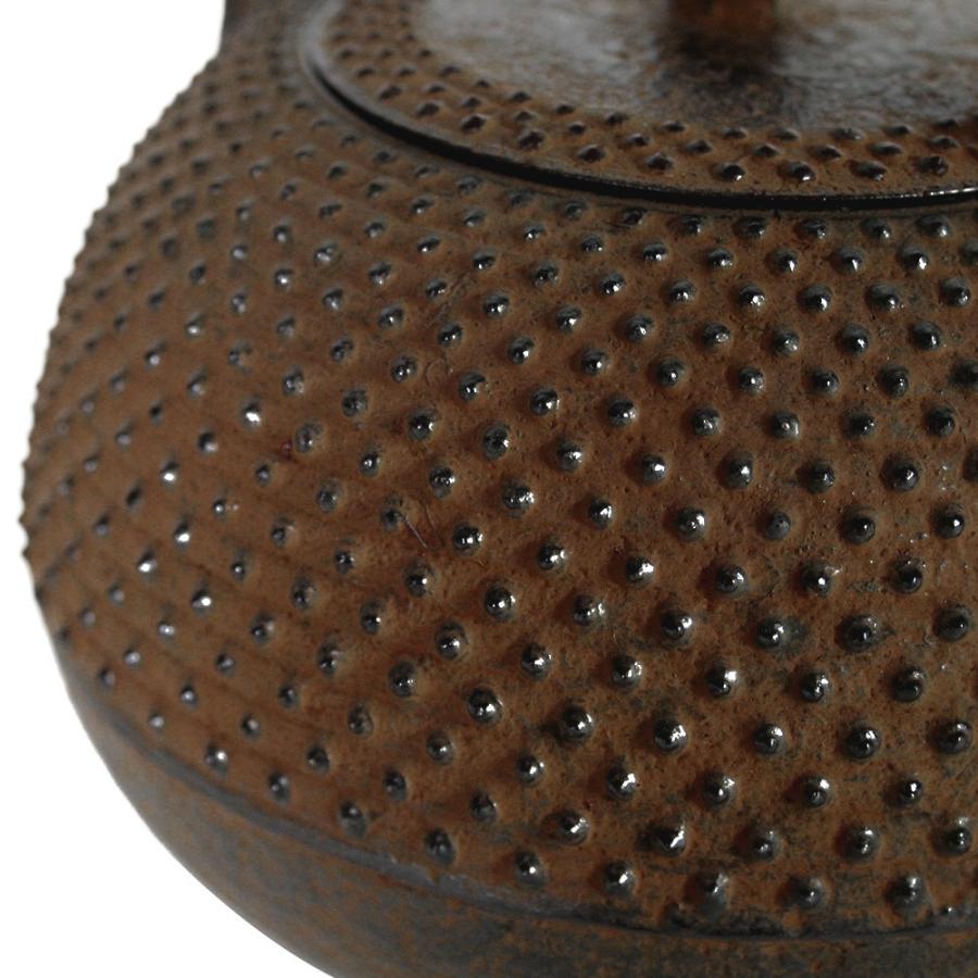 南部鉄器 南部鉄瓶 丸形 貝 錆色 1.1L IH・直火・ガスコンロ対応 さび