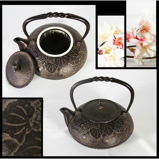 南部鉄器 南部小鉄瓶 急須 兼用瓶 ひさご 0.4L 内面ホーロー仕上げ