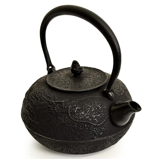 南部鉄器 南部鉄瓶 IH対応 直火対応 雲龍 1.3L 錆色 黒 サビ色 IRON