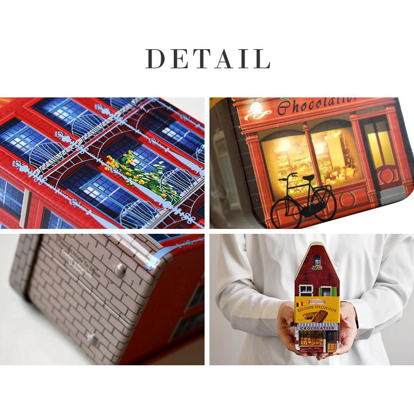 ベルメーレン カラメルビスケット ハウス缶 ベルギー産 クッキー