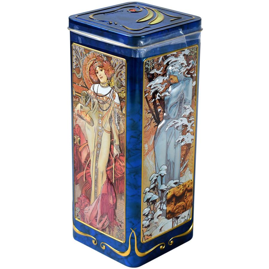 新品 アルフォンス ミュシャ 缶 チャーチル フォーシーズンズ