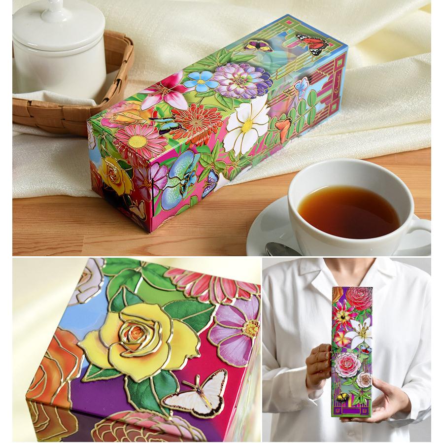 チャーチル アーティスティックフラワー缶 クッキー 缶入り ロング