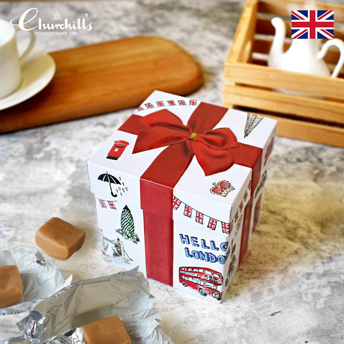 チャーチル ギフトボックス缶 ファッジ ティン缶入り Churchill's