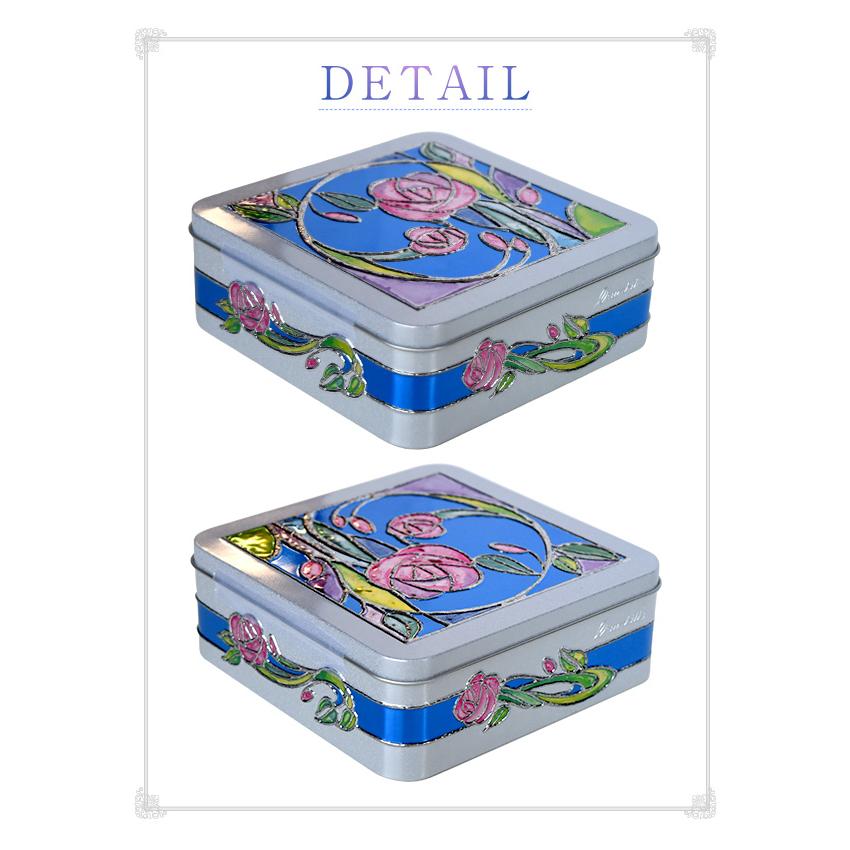 チャーチル エンボスローズ缶 クッキー 缶入り お菓子 ティン缶 手土産