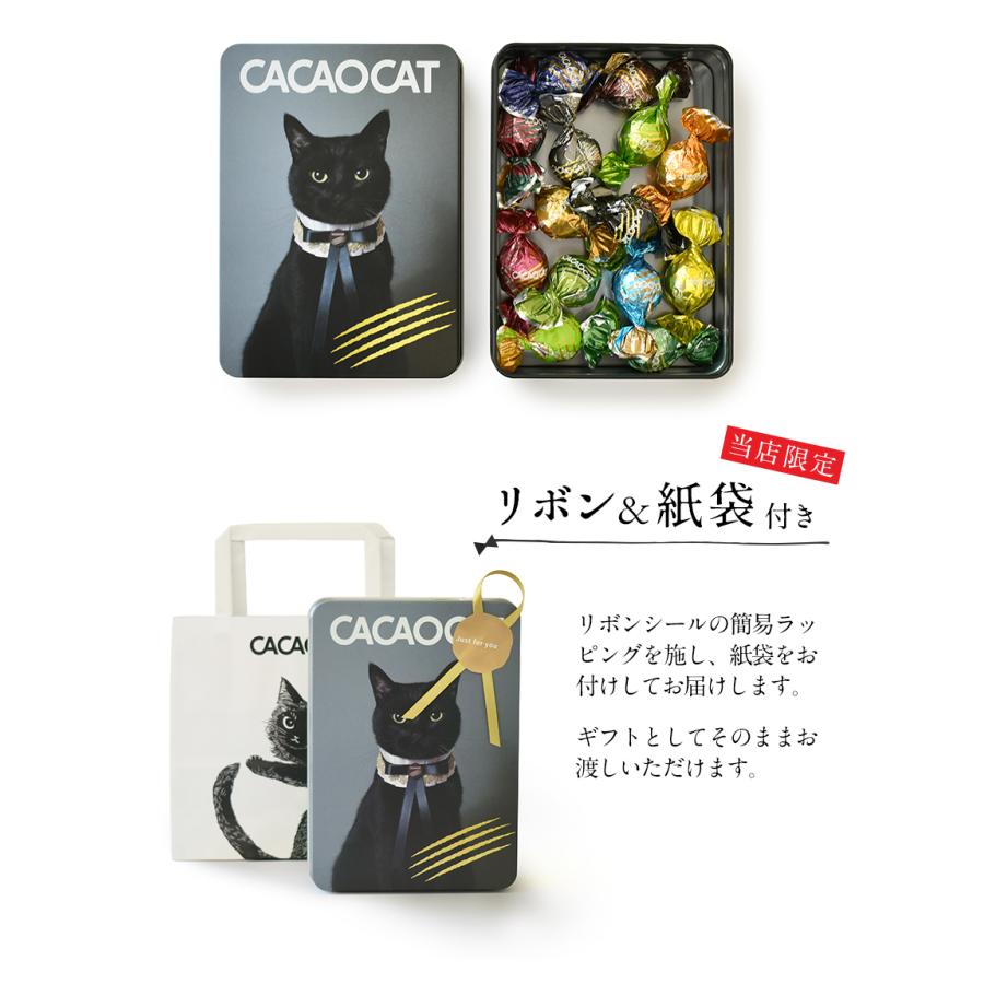 紙袋リボン付 CACAOCAT 黒猫缶 国内製造 14pcs アソート プレミアム