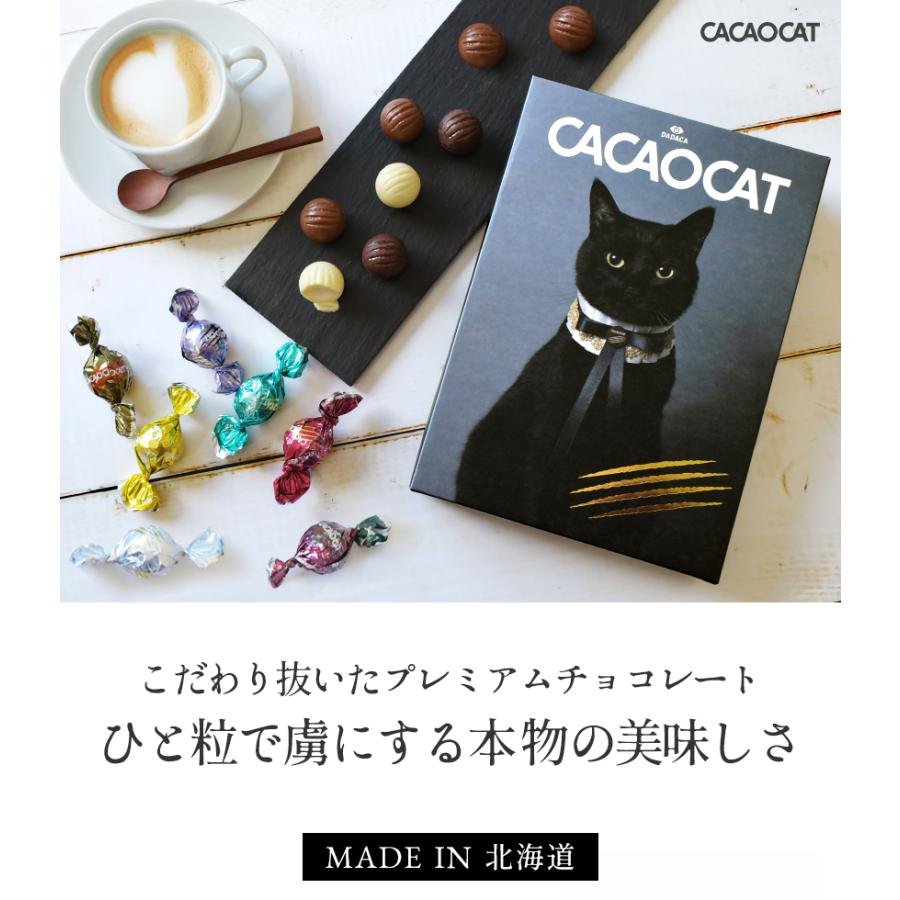 紙袋リボン付 CACAOCAT チョコレート 黒猫ボックス 国内製造 24pcs 