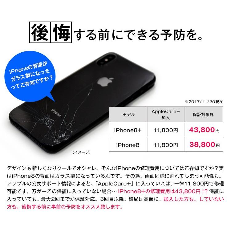 Apple iPhone8(+) iPhone8用 4D 強化ガラス保護フィルム 背面用 カラー