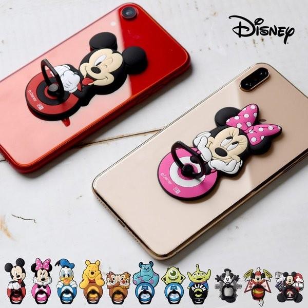 ディズニー バンカーリング スマホスタンド 正規品 スマートリング かわいい 指輪型 ミッキー ミニー プー チップ ドナルド 90周年モデル Ig735 スマホ タブレット パソコン