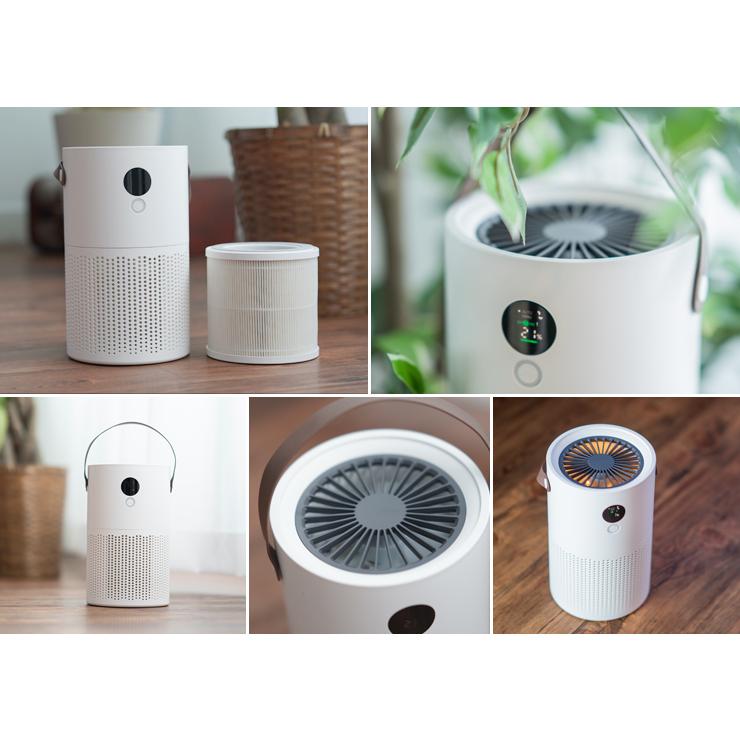 空気清浄機 ポータブル 小型 ハンドル付き マイナスイオン HEPA