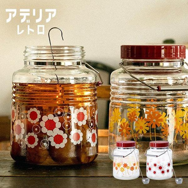 アデリアレトロ 貯蔵びん 3L レードル付き 保存容器 日本製 箱入り