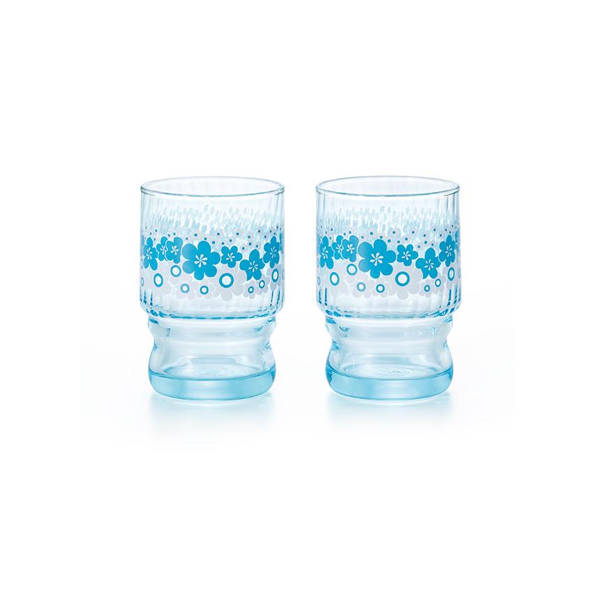 ADERIA 復刻版 アデリアレトロ 水飲みコップペア 花の輪 2個セット