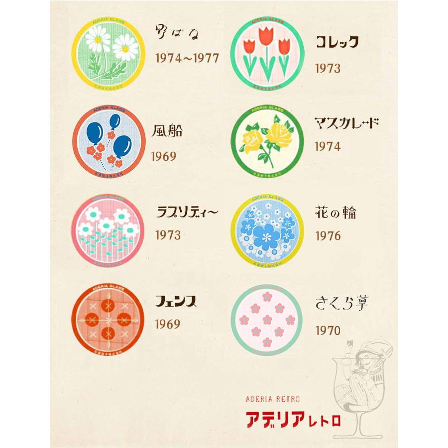 ADERIA 復刻版 アデリアレトロ 脚付きグラス おしゃれ 305ml 日本製