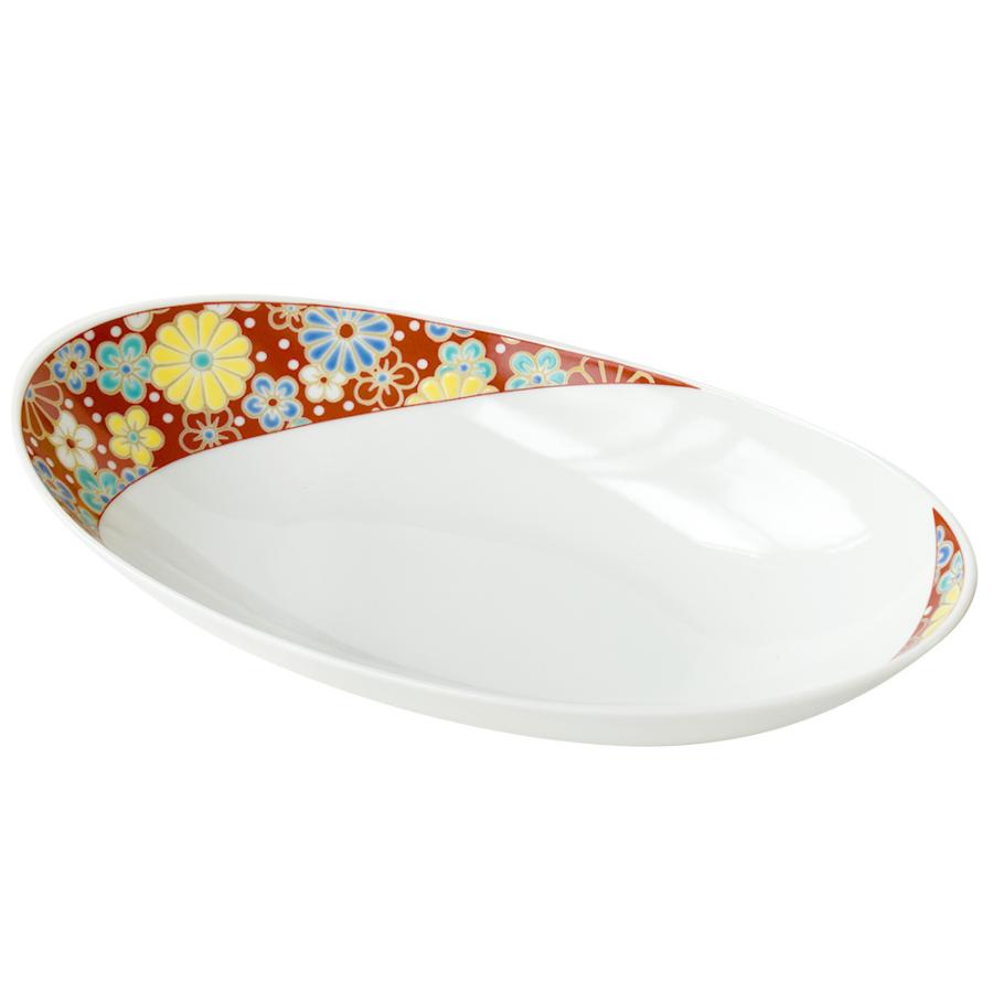 九谷焼　松紋楕円皿　須谷窯 九谷焼 青郊窯 オーバルボウル 梅菊 27cm 引出物 日本製 楕円皿 和柄