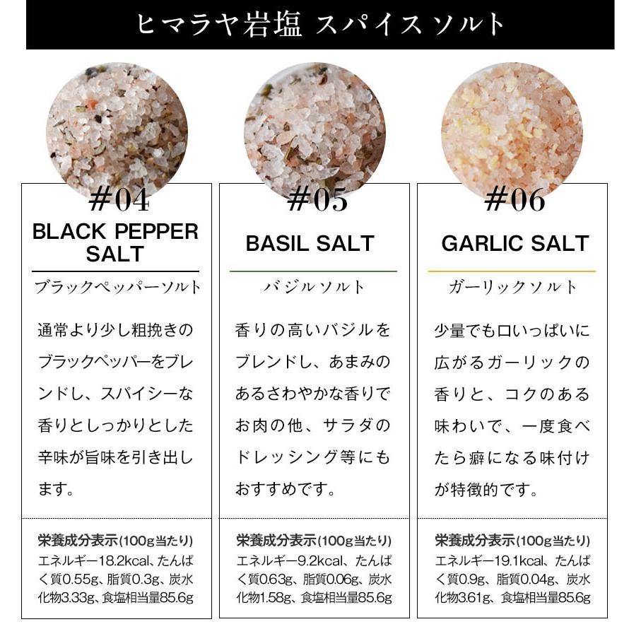 ヒマラヤ岩塩 スパイスソルト ミニパック4種類セット 20g×4パック お