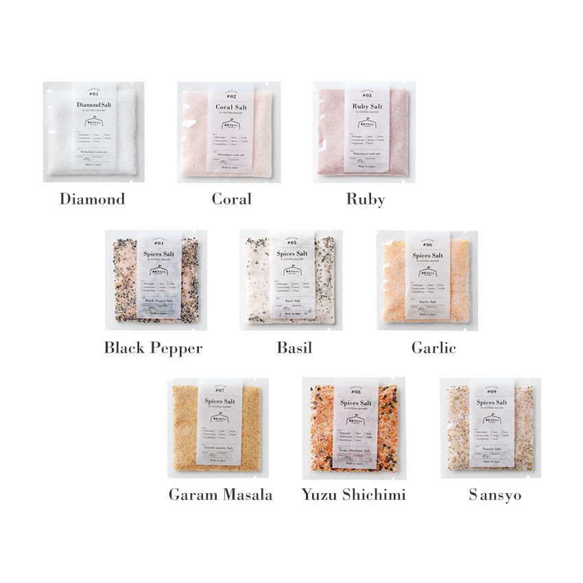 ヒマラヤ岩塩 スパイスソルト ミニパック4種類セット 20g×4パック お