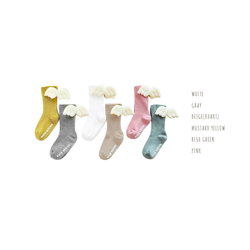 出産祝い 天使の羽根ソックス 2足セット 滑り止め ハイソックス 新生児