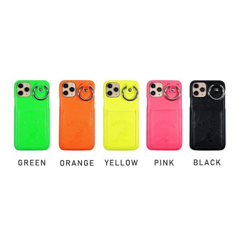 KANGOL 背面カバー カラビナ&ポケット付 iPhoneケース iPhoneSE(第2