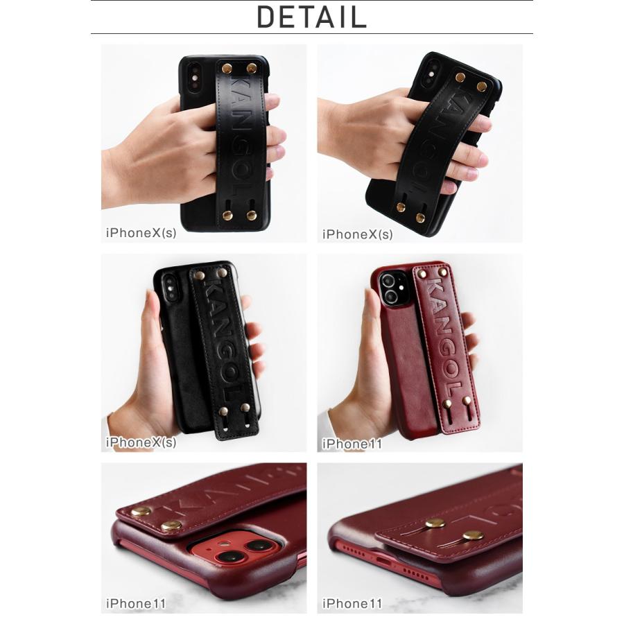 KANGOL ハンドル付き iPhoneケース 背面カバー スタンド機能