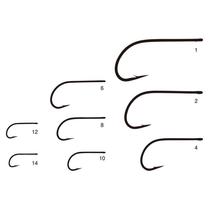 Gamakatsu F314 Fly Fishing Hooks - Heavy Wire Forged, Size 2, Pack Of 20, NS Black Finish - View #7