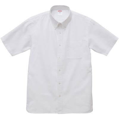 [ユナイテッド アスレ] オックスフォードBDショートスリーブシャツ メンズ 126801 OX ホワイト 日本 L (日本サイズL相当)｜montaukonline