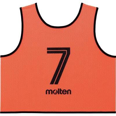 molten(モルテン) ゲームベストGV （2番〜11番）10枚セット GS0113-KO 蛍光オレンジ｜montaukonline