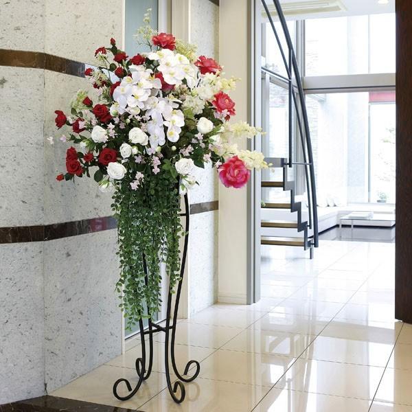 光触媒胡蝶蘭アレンジメント 造花 ビューティローズスタンド スチール製スタンド付 47a500 76k 花 ガーデニング 光の楽園ショップ ニコルローズスタンド 造花 アートフラワー 光触媒 モントブレッテ 三田 アウトレット