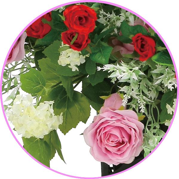 アートフラワー 造花 インテリア 光触媒 高級、ゆりのアレンジメント お祝いにも　トールキングスタンド1.4m（スチール製スタンド付）