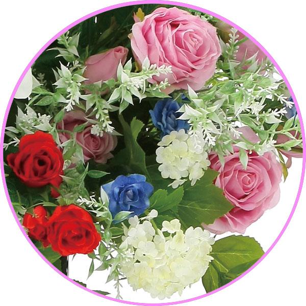 アートフラワー 造花 インテリア 光触媒 高級、ゆりのアレンジメント お祝いにも　トールキングスタンド1.4m（スチール製スタンド付）