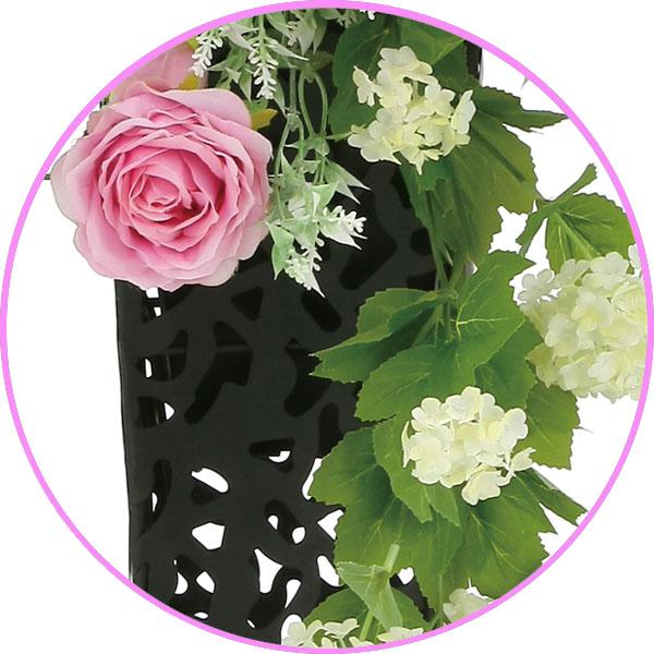 アートフラワー 造花 インテリア 光触媒 高級、ゆりのアレンジメント お祝いにも　トールキングスタンド1.4m（スチール製スタンド付）