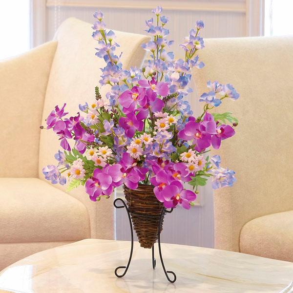 光触媒 胡蝶蘭アレンジメント 造花 インテリア コチョウランスタンド