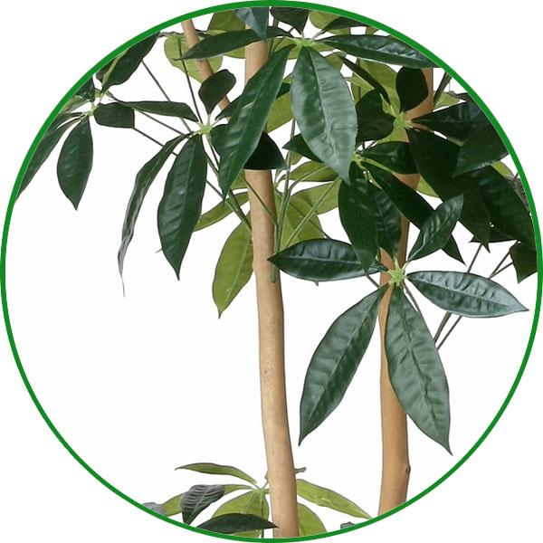 人工観葉植物 大型 フェイクグリーン 光触媒 観葉植物 ナチュラルパキラ 1.6m 鉢：ストーンプランター インテリア リアル 開店 開院 開業 お祝いにも 新商品_3