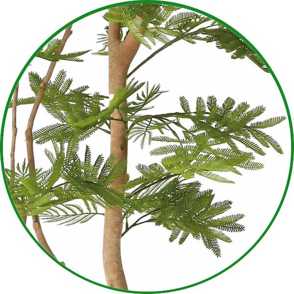 人工観葉植物 大型 フェイクグリーン 光触媒 観葉植物 ナチュラルねむの木 1.6m 鉢：ストーンプランター リアル インテリア 開店 開院 開業 お祝いにも 新商品_3