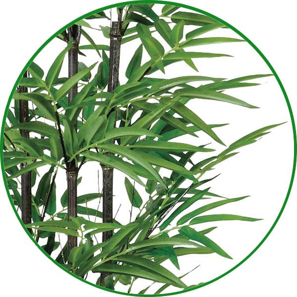 和風 人工観葉植物 大型 フェイクグリーン 光触媒 観葉植物 黒竹（幹：天然黒竹）1.35m インテリアの画像