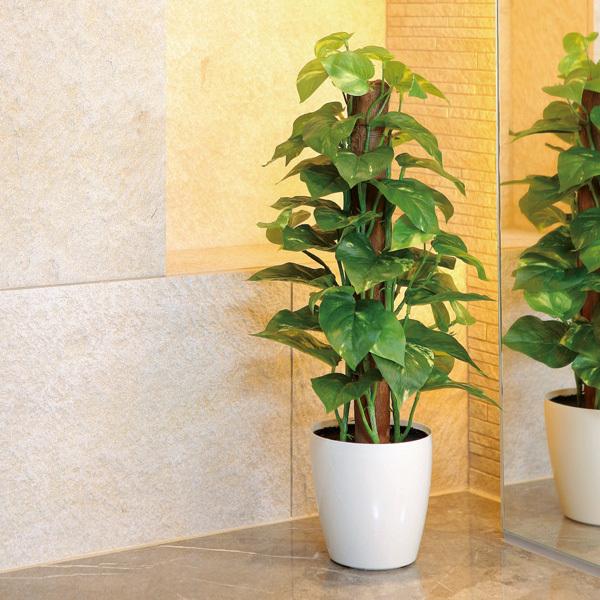 フェイクグリーン 人工観葉植物 インテリア 光触媒 観葉植物 フレッシュポールポトス（高さ48cm）リアル おしゃれ 造花 あすつく・条件付（Yahoo!・光の楽園ショップ モントブレッテ）