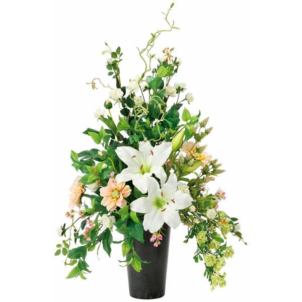 ハンドメイド　パンフラワー　パンアート　百合カサブランカアレンジメント花瓶付き ハンドメイド パンアート パンフラワー 百合カサブランカ