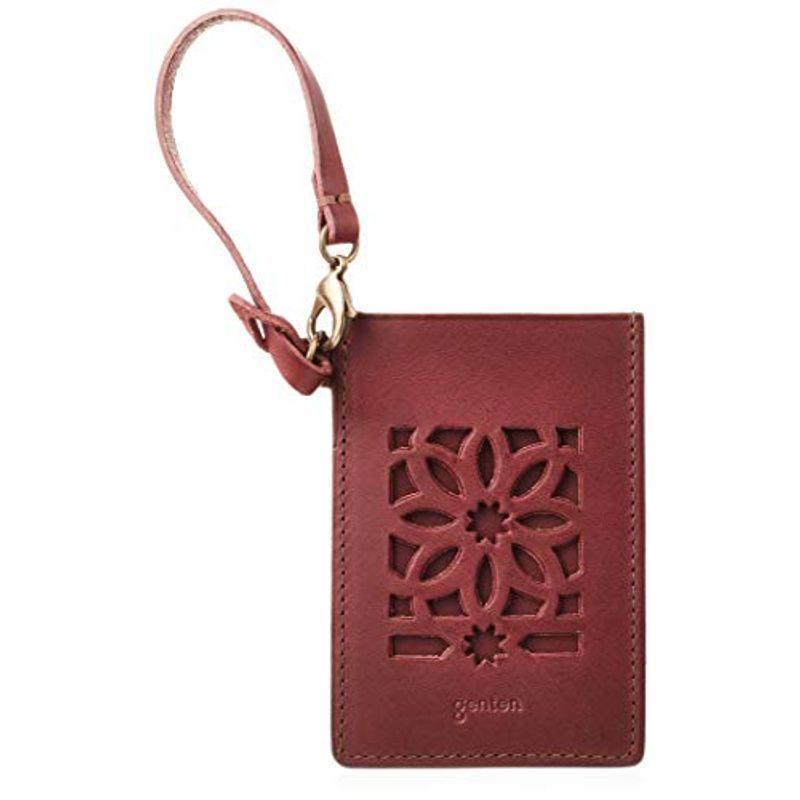 ゲンテン カジュアルバッグ 定期入れ 定期入れ カットワーク レディース レディース Montee41 その他財布 ワイン