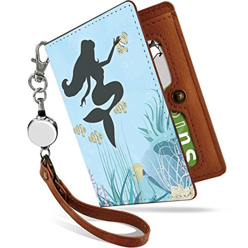 パスケース 定期入れ リール付き かわいい 人魚姫 マーメイド ブルー 魚 キャラ イラスト 二つ折り 中がみえない おしゃれ レディース パスケース 定期入れ 安い Www Casascordeiro Com Br
