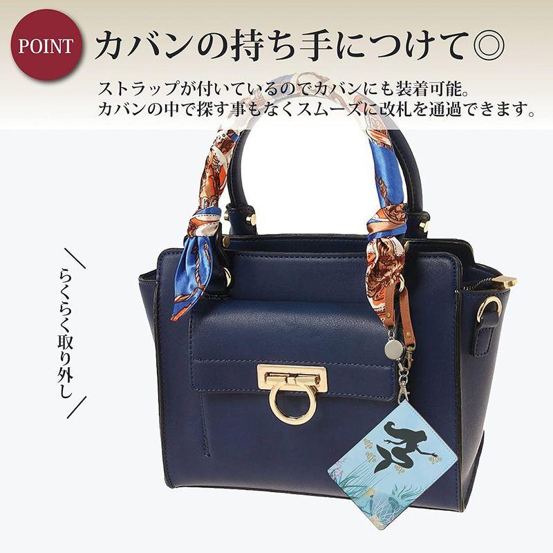 パスケース 定期入れ リール付き かわいい 人魚姫 マーメイド ブルー 魚 キャラ イラスト 二つ折り 中がみえない おしゃれ レディース パスケース 定期入れ 安い Www Casascordeiro Com Br