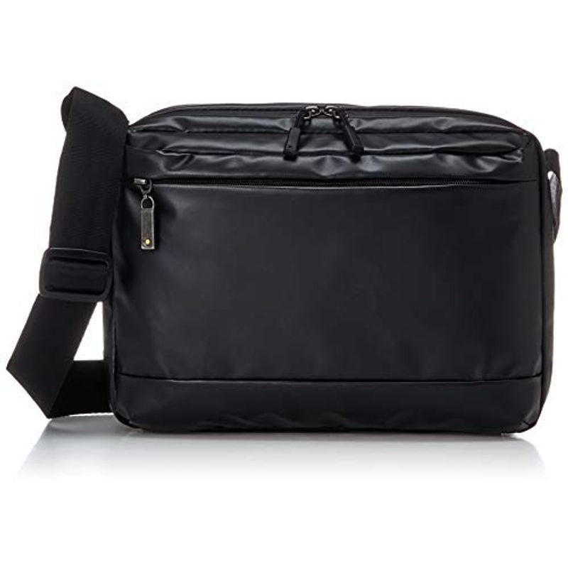 アウトレット評判 エースジーン ショルダーバッグ 10inchタブレット収納可 雨に強い仕様 ホバーコート メンズ ブラック セールショップ Pesqueirotreslagoas Com Br