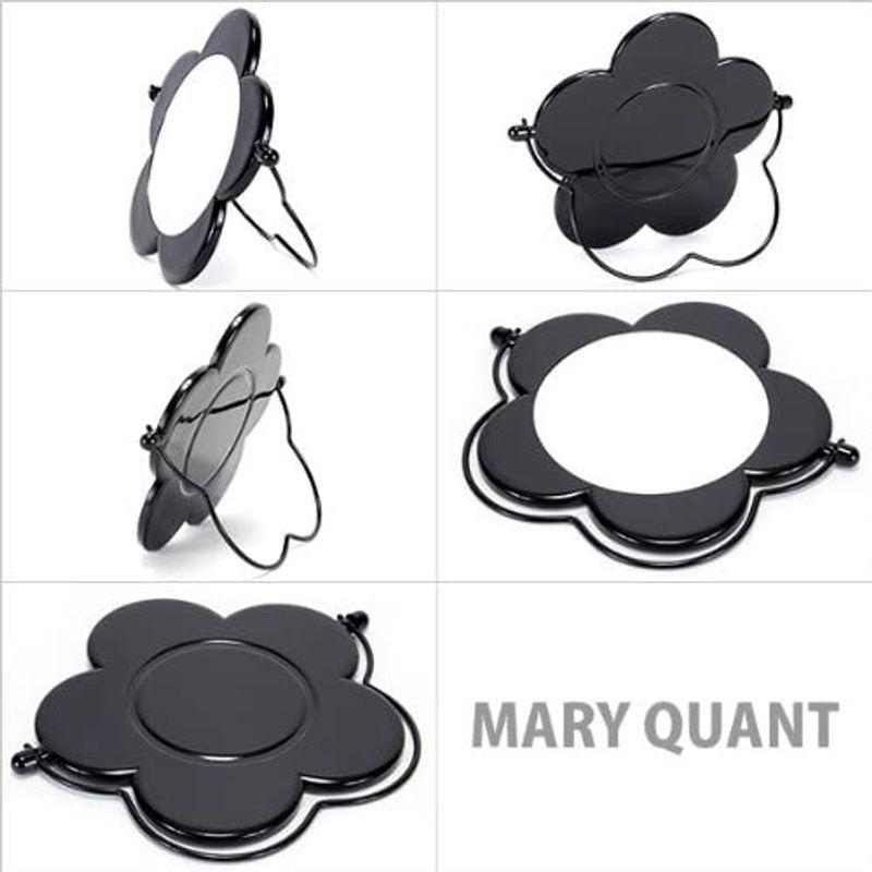 マリークワント Mary Quant マリーズスタンドミラー レディースファッション メイクアップ Montee41のマリークワント 卓上ミラー 折り畳み ブラック Montee41 メイクアップ 鏡 デイジー 有名ブランド最終値下げ