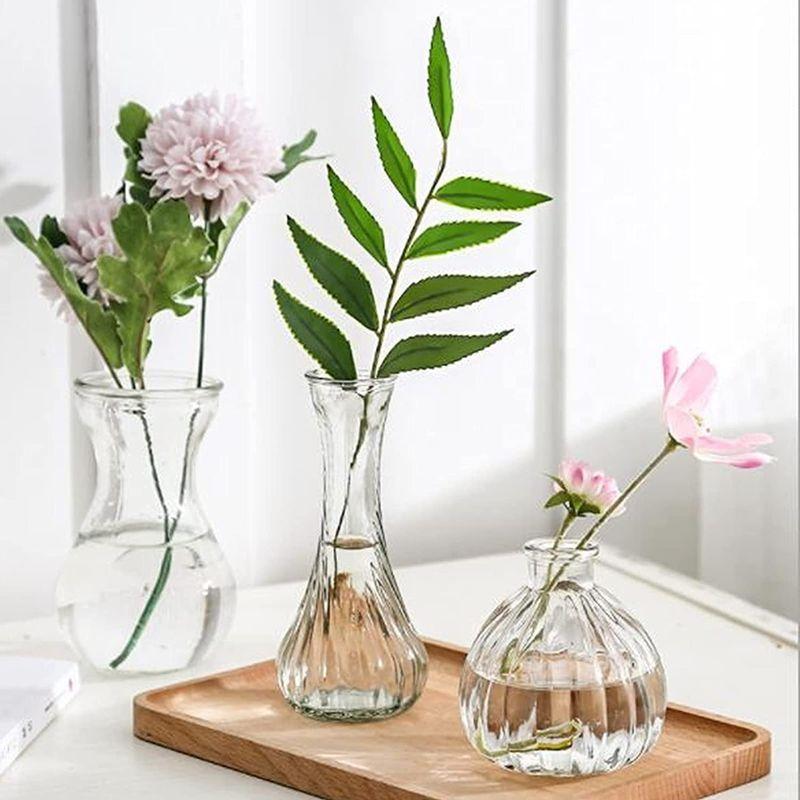 Kinokino 花瓶 ガラス 小さい フラワーベース 北欧 3個セット