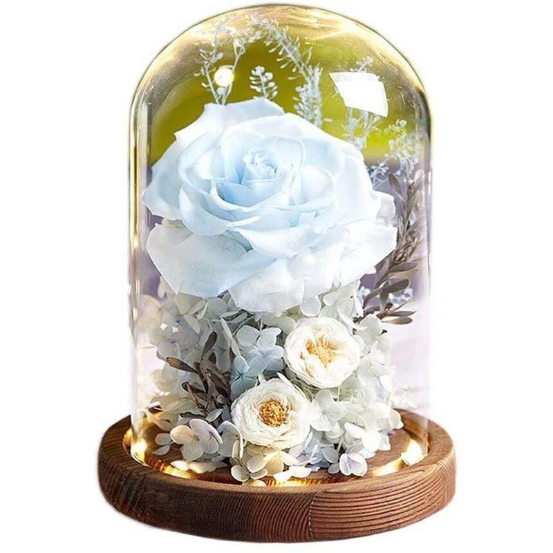 プリザーブドフラワー ガラスドーム 薔薇 ドライフラワー バラ 枯れない花 フラワーギフト プレゼント ギフトボックス 手提げ袋 メッセージ Montee41 通販 Yahoo ショッピング