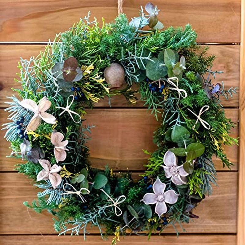 ギフト クリスマスドアリース お花屋さんおまかせで作るカントリー風味のナチュラルクリスマスリース ドライフラワー ネイティブフラワー オージ Montee41 通販 Yahoo ショッピング