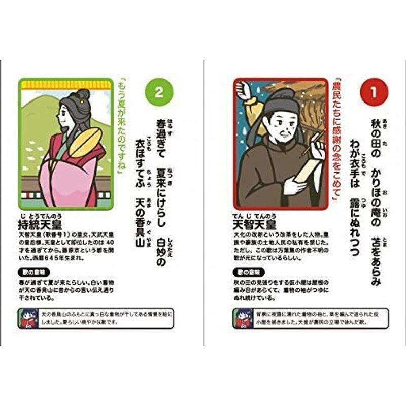 小倉百人一首をイラストで楽しめる 平成百人一首